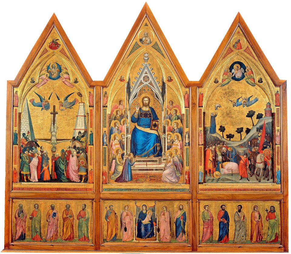 Giotto. The Stefaneschi Triptych (recto) c.1330 220x245cm. Pinacoteca, Vatican.