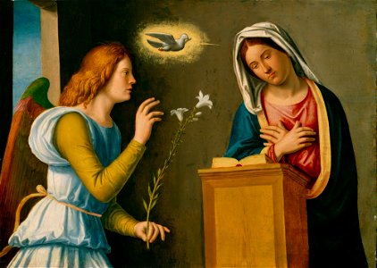 Giovanni Battista Cima - Annunciation to the Virgin - 43.478 - Detroit Institute of Arts. Free illustration for personal and commercial use.