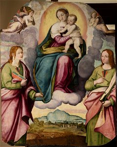 Giovan Filippo Criscuolo - Madonna with Child Jesus on a cloud - M.Ob.608 - National Museum in Warsaw