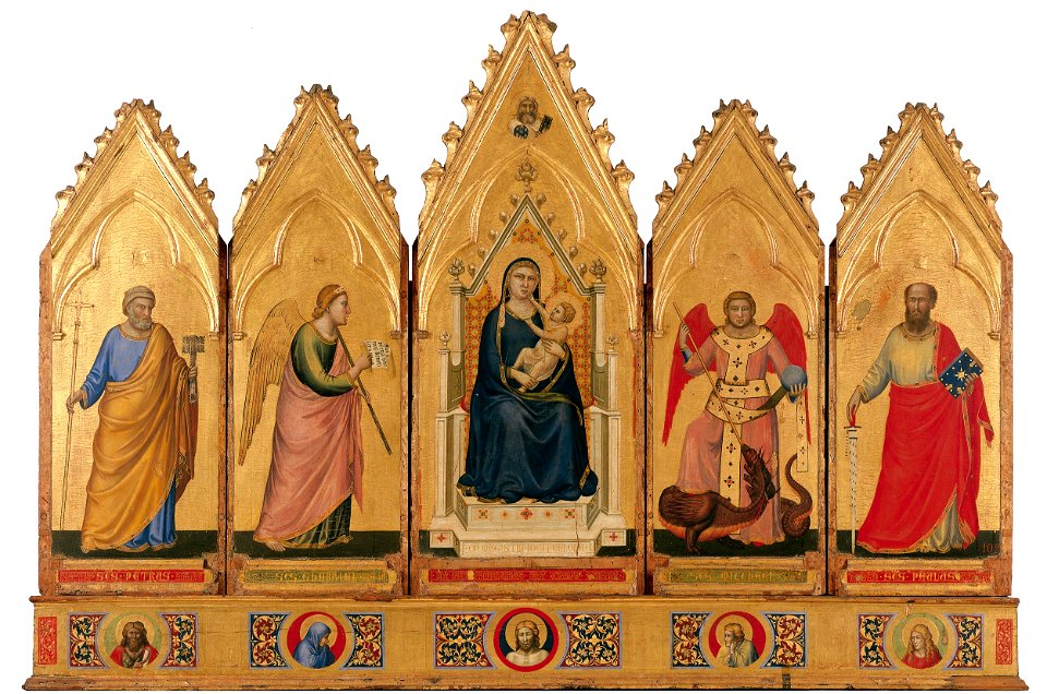 Giotto. Polyptych. 1330-35. 91x340cm. Pinacoteca, Bologna.