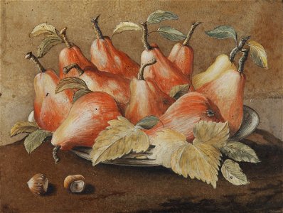 Giovanna Garzoni Stilleben mit Birnen und Haselnüssen