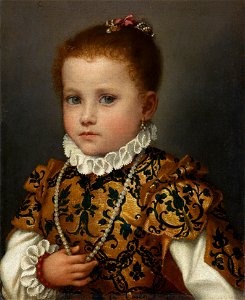 Giovan Battista Moroni, Portrait of a child of the House of Redetti c. 1570. Accademia Carrara, Bergamo. Free illustration for personal and commercial use.