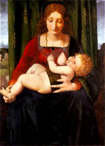 Giovanni Antonio Boltraffio - Virgin and Child - WGA2391. Free illustration for personal and commercial use.