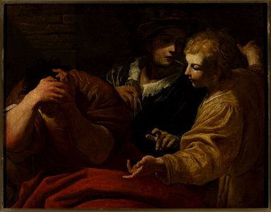 Giovanni Antonio Burrini - Joseph explaining dreams at the Pharaoh’s court - M.Ob.2294 MNW - National Museum in Warsaw