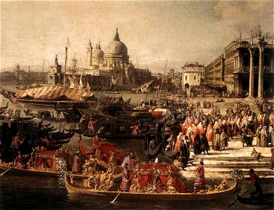 Giovanni Antonio Canal, il Canaletto - Arrival of the French Ambassador in Venice (detail) - WGA03935