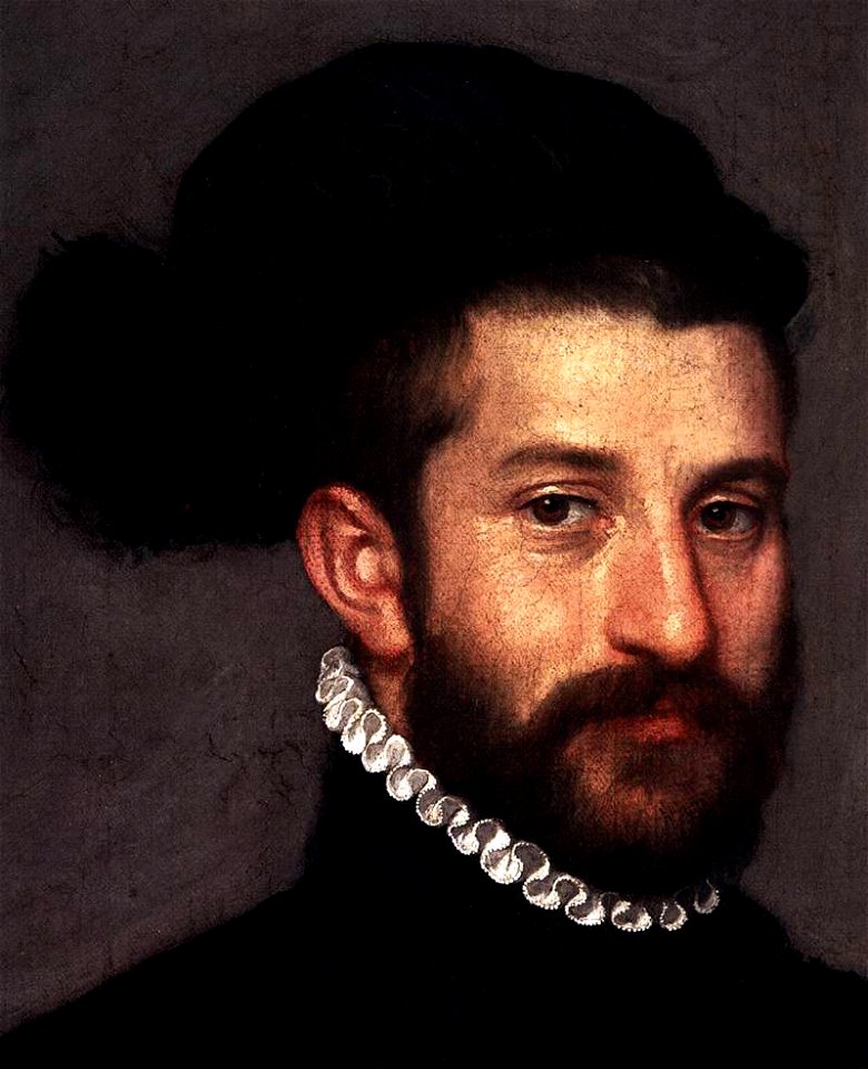 Giovanni Battista Moroni - The Black Knight (detail) - WGA16248