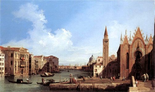 Giovanni Antonio Canal, il Canaletto - Grand Canal - from Santa Maria della Carità to the Bacino di San Marco - WGA03890