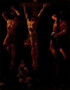 Giovanni Battista Piazzetta - Christ Crucified between the Two Thieves - WGA17417. Free illustration for personal and commercial use.