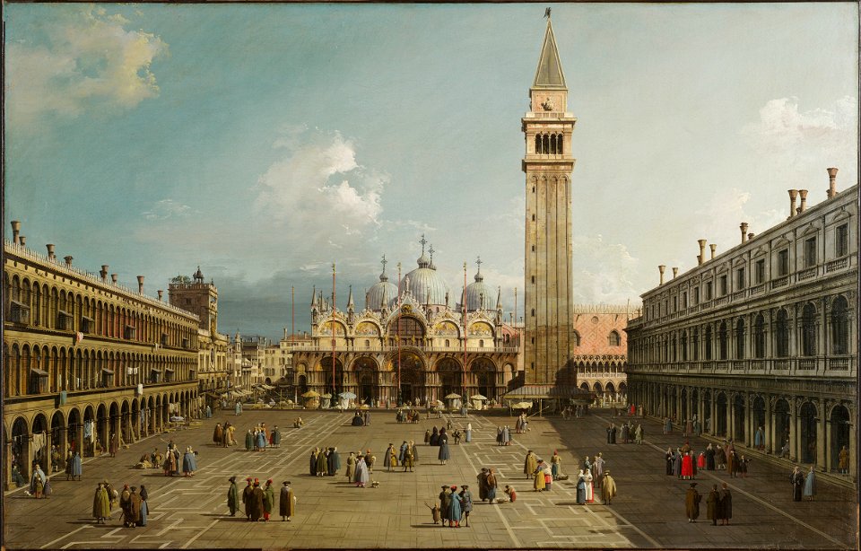 Giovanni Antonio Canal, called Canaletto - Piazza San Marco, Venice - 1943.106 - Fogg Museum