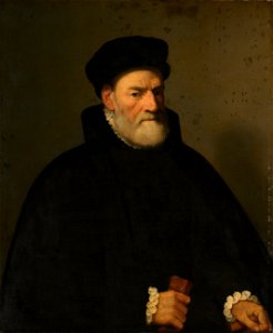 Giovanni Battista Moroni - Portret van een oude man, waarschijnlijk Vercellino Olivazzi, Senator van Bergamo