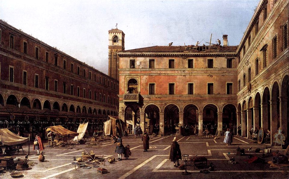 Giovanni Antonio Canal, il Canaletto - The Campo di Rialto - WGA03969