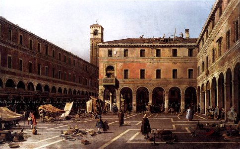Giovanni Antonio Canal, il Canaletto - The Campo di Rialto - WGA03969