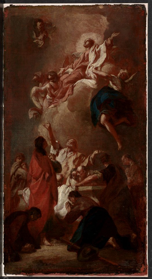 Giovanni Battista Piazzetta - Sketch for The Assumption of the Virgin (for St. James, Zbraslav, near Prague) - 1955.165 - Cleveland Museum of Art
