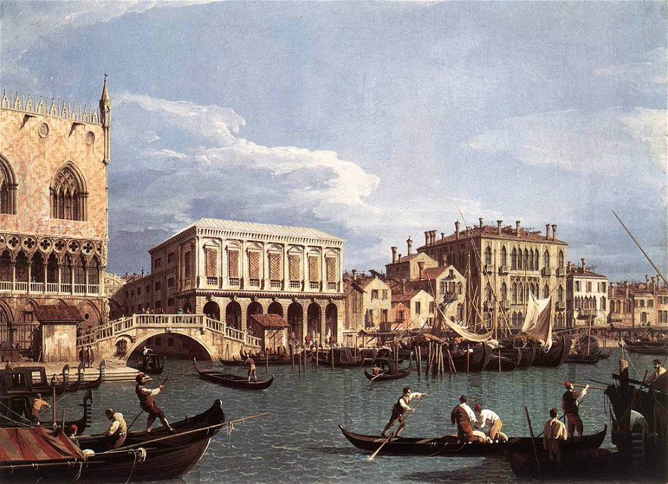 Giovanni Antonio Canal, il Canaletto - The Molo and the Riva degli Schiavoni from the Bacino di San Marco - WGA03921