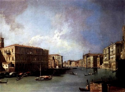 Giovanni Antonio Canal, il Canaletto - Grand Canal - Looking North from Near the Rialto Bridge - WGA03874