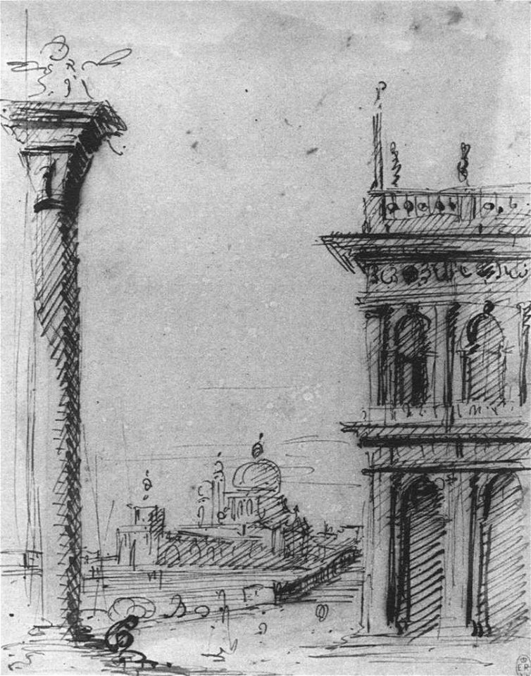 Giovanni Antonio Canal, il Canaletto - The Piazzetta Looking towards S. Maria della Salute - WGA03975
