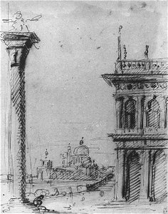 Giovanni Antonio Canal, il Canaletto - The Piazzetta Looking towards S. Maria della Salute - WGA03975