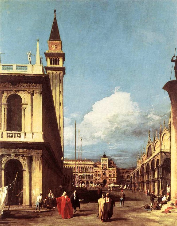 Giovanni Antonio Canal, il Canaletto - The Piazzetta, Looking toward the Clock Tower - WGA03872