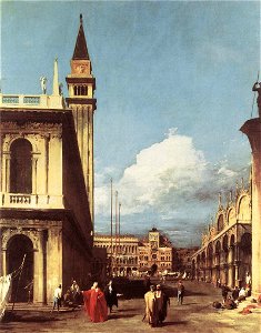 Giovanni Antonio Canal, il Canaletto - The Piazzetta, Looking toward the Clock Tower - WGA03872