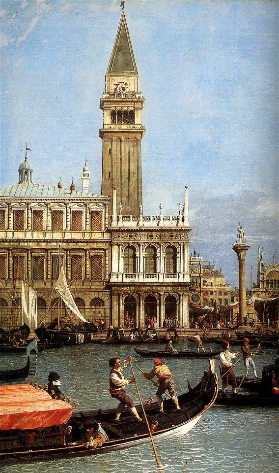 Giovanni Antonio Canal, il Canaletto - Return of the Bucentoro to the Molo on Ascension Day (detail) - WGA03893