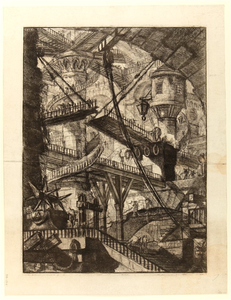Giovanni Battista Piranesi - Le Carceri d'Invenzione - Second Edition - 1761 - 07 - The Drawbridge
