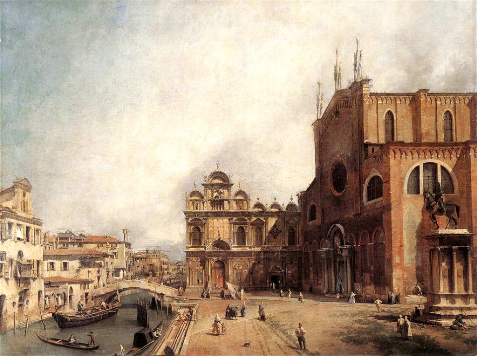 Giovanni Antonio Canal, il Canaletto - Santi Giovanni e Paolo and the Scuola di San Marco - WGA03859