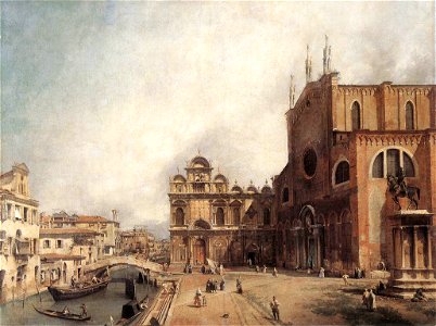 Giovanni Antonio Canal, il Canaletto - Santi Giovanni e Paolo and the Scuola di San Marco - WGA03859