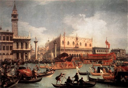Giovanni Antonio Canal, il Canaletto - The Bucintore Returning to the Molo on Ascension Day - WGA03922