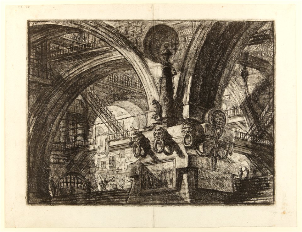 Giovanni Battista Piranesi - Le Carceri d'Invenzione - Second Edition - 1761 - 15 - The Pier with a Lamp