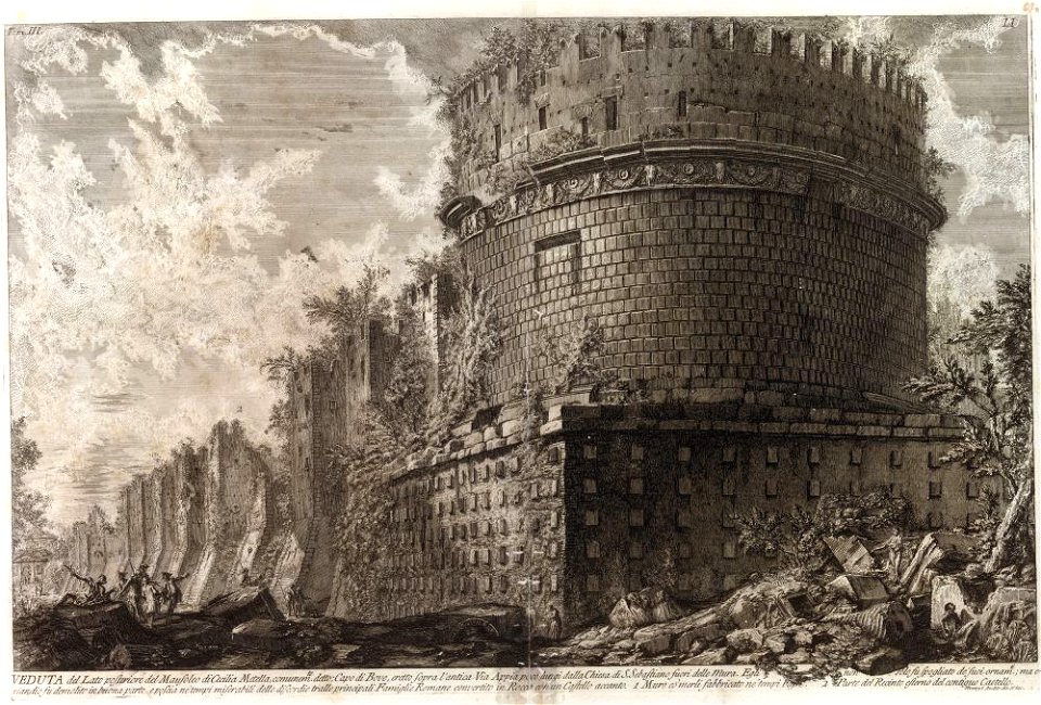 Giovanni Battista Piranesi - Le Antichità romane, tomo III prancha LI 1750-53