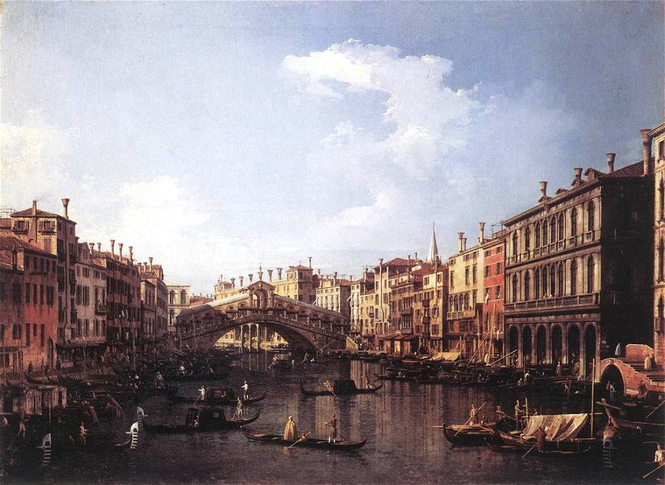 Giovanni Antonio Canal, il Canaletto - The Rialto Bridge from the South - WGA03910