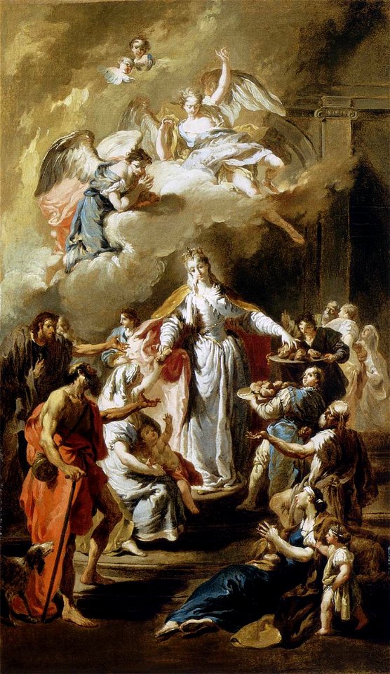 Giovanni Battista Pittoni - St Elizabeth Distributing Alms - WGA17970