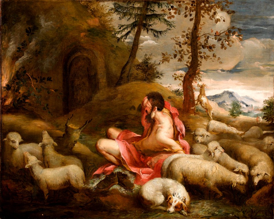Giovanni Antonio Guardi - Mosè e il roveto ardente