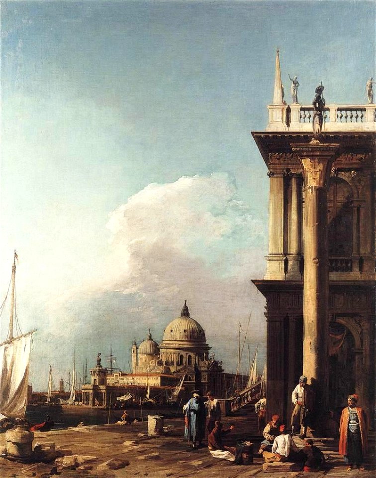 Giovanni Antonio Canal, il Canaletto - Venice - The Piazzetta Looking South-west towards S. Maria della Salute - WGA03871