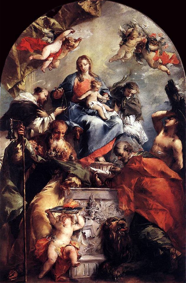 Giovanni Antonio Guardi - Madonna and Child with Saints - WGA10901