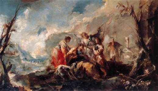 Giovanni Antonio Guardi - The Healing of Tobias's Father - WGA10896