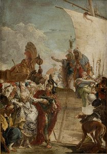 Giovanni Battista Tiepolo - Anthony Leading Cleopatra on board - DEP14 - Statens Museum for Kunst