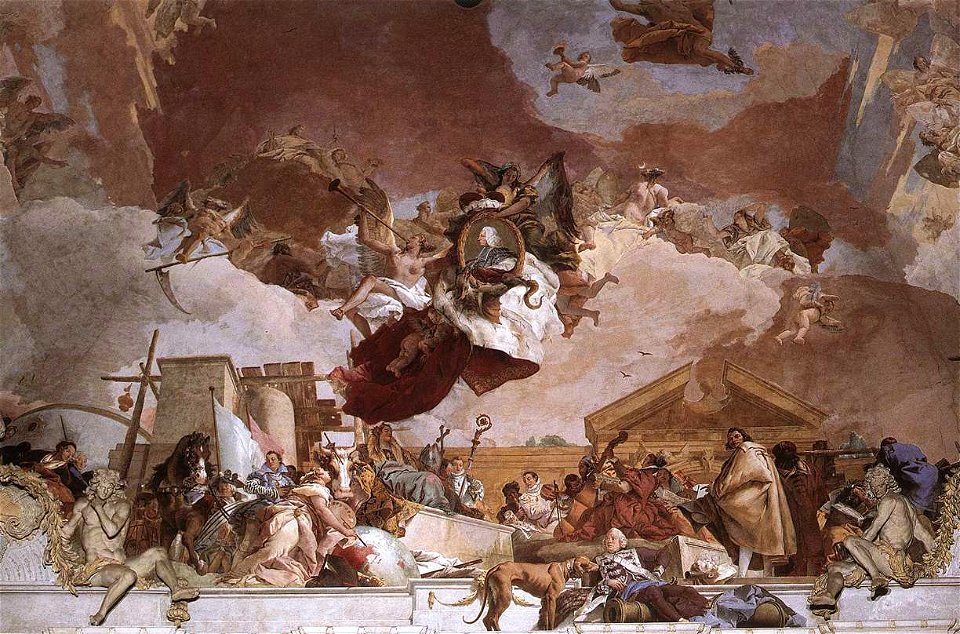 Giovanni Battista Tiepolo - Apollo and the Continents (Europe, overall view) - WGA22331