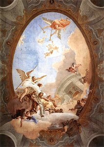 Giovanni Battista Tiepolo - Allegory of Merit Accompanied by Nobility and Virtue - WGA22353