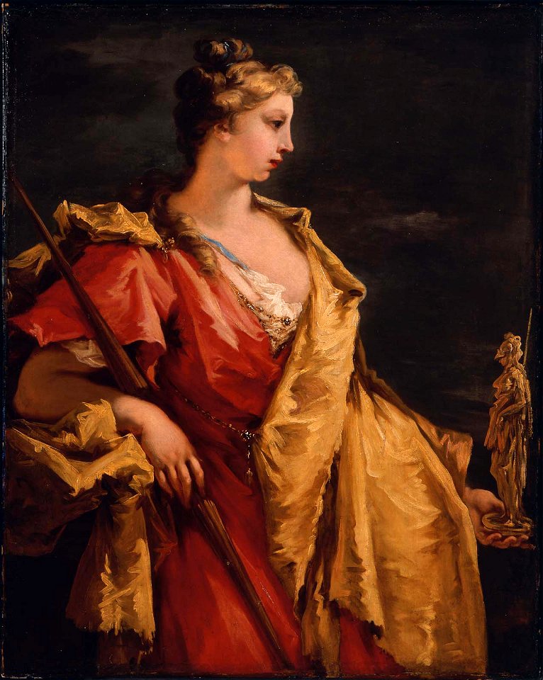 Giovanni Antonio Pellegrini - Nobility Holding a Statue of Athena - 36.892 - Museum of Fine Arts