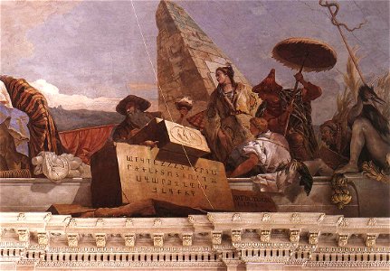 Giovanni Battista Tiepolo - Apollo and the Continents (Asia, obelisk group) - WGA22329