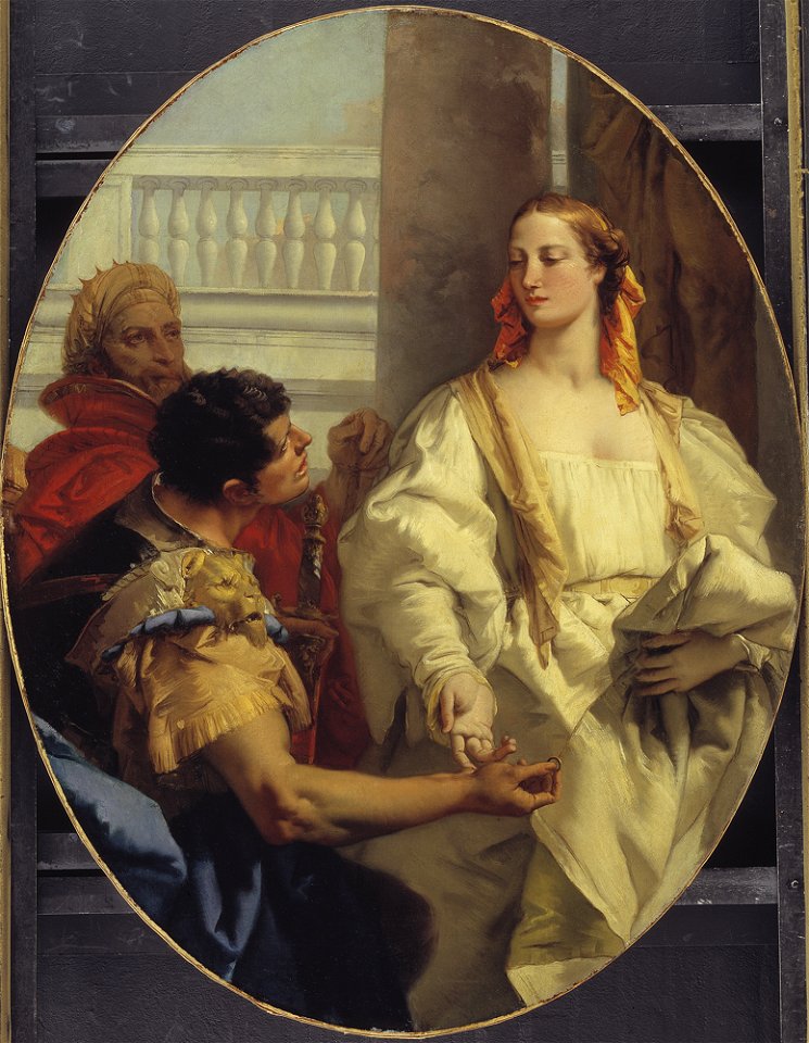 Giovanni Battista Tiepolo - Latinus Offering his Daughter Lavinia to Aeneas in Matrimony - KMS4201 - Statens Museum for Kunst