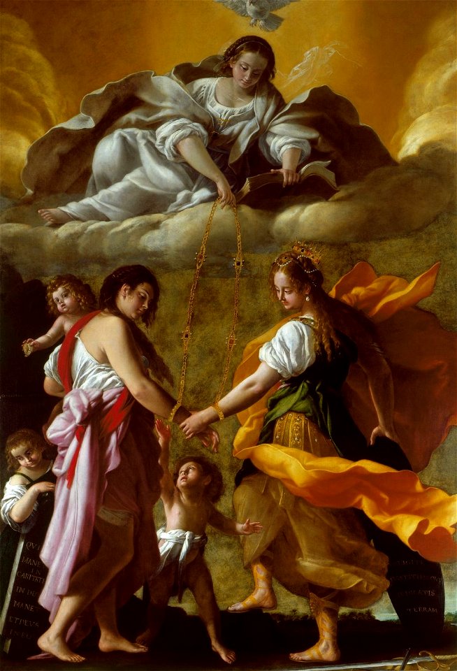 Giovanni Baglione (1566-1643) - An Allegory of Charity and Justice Reconciled - RCIN 407156 - Royal Collection