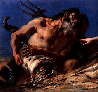 Giovanni Battista Tiepolo - Neptune Offering Gifts to Venice (detail) - WGA22303