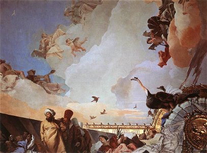 Giovanni Battista Tiepolo - Glory of Spain (detail) - WGA22367. Free illustration for personal and commercial use.