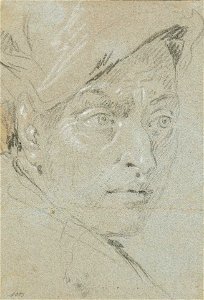 Giovanni Battista Tiepolo - Head of the artist with a cap