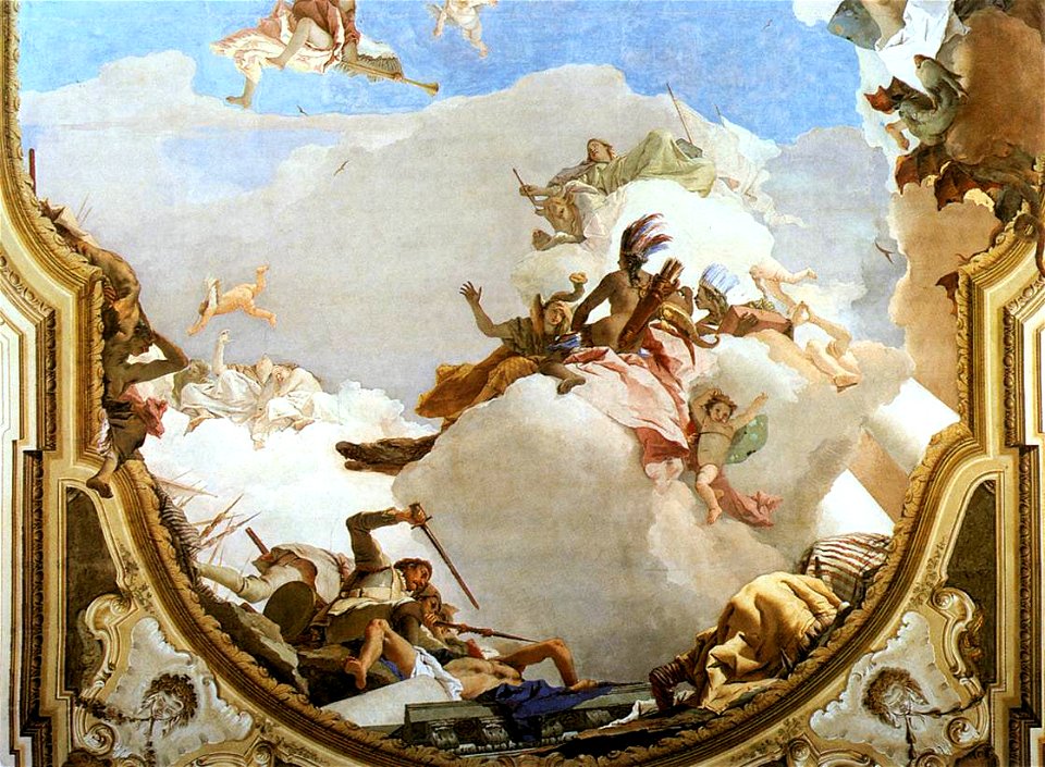 Giovanni Battista Tiepolo - The Apotheosis of the Pisani Family (detail) - WGA22363