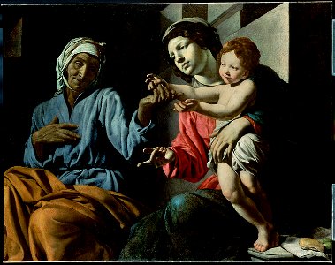 Giovanni Battista Caracciolo, gen. Battistello, , Kunsthistorisches Museum Wien, Gemäldegalerie - Maria mit Kind und Hl. Anna - GG 168 - Kunsthistorisches Museum