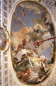 Giovanni Battista Tiepolo - The Apotheosis of the Spanish Monarchy - WGA22369. Free illustration for personal and commercial use.