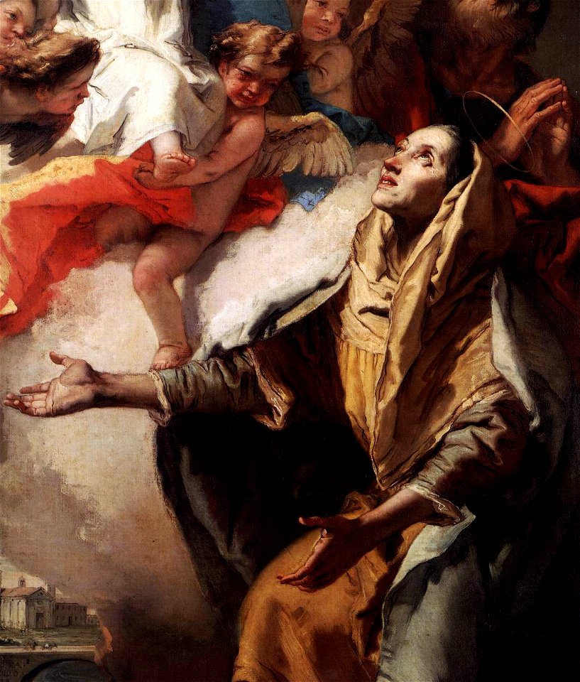 Giovanni Battista Tiepolo - The Vision of St Anne (detail) - WGA22359